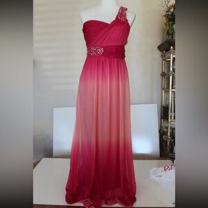 B. SMART Ombre Pink Formal Gown New With Tags Retail $118 size 3 Embellished
